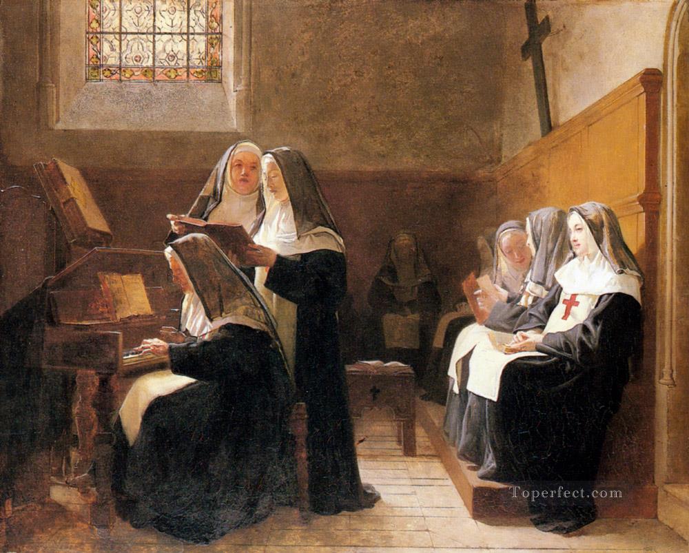 El pintor académico del Coro del Convento Jehan Georges Vibert Pintura al óleo
